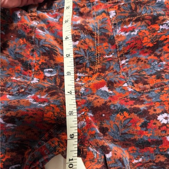 Pilcro & the Letterpress Size 29 High Rise Skinny Pants Floral Corduroy Stretchy - Picture 12 of 12